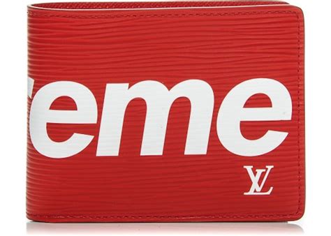 louis vuitton supreme wallet|Louis Vuitton x Supreme Slender Wallet Epi Red .